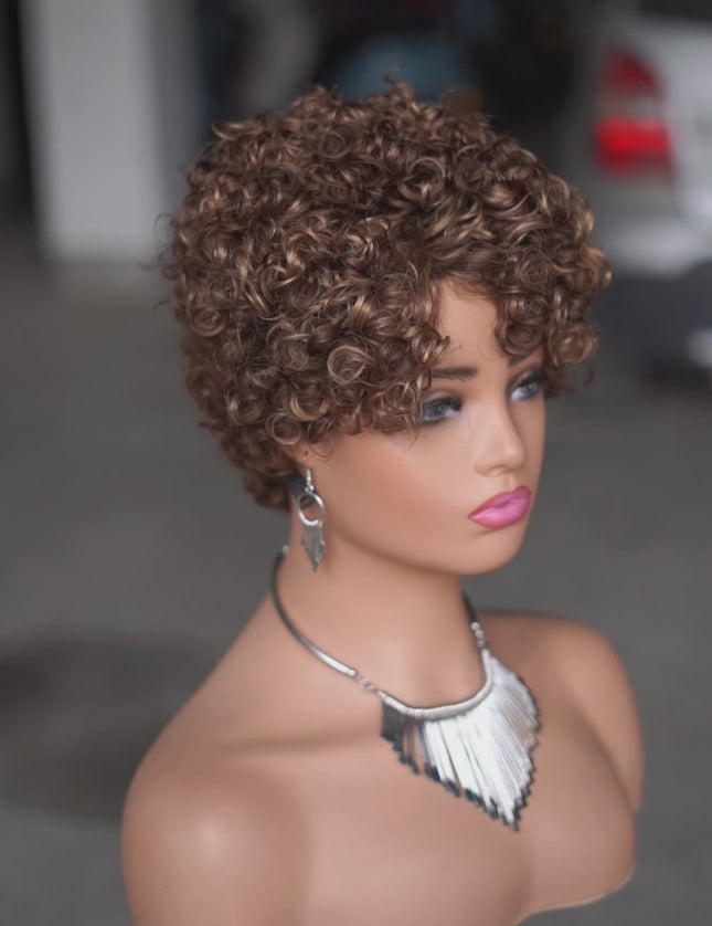 Machine made pixie cut wig---JK9042-#427-pay 1 get 2