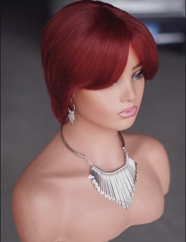 Machine made pixie cut wig---#99 --JKF661---pay 1 get 2