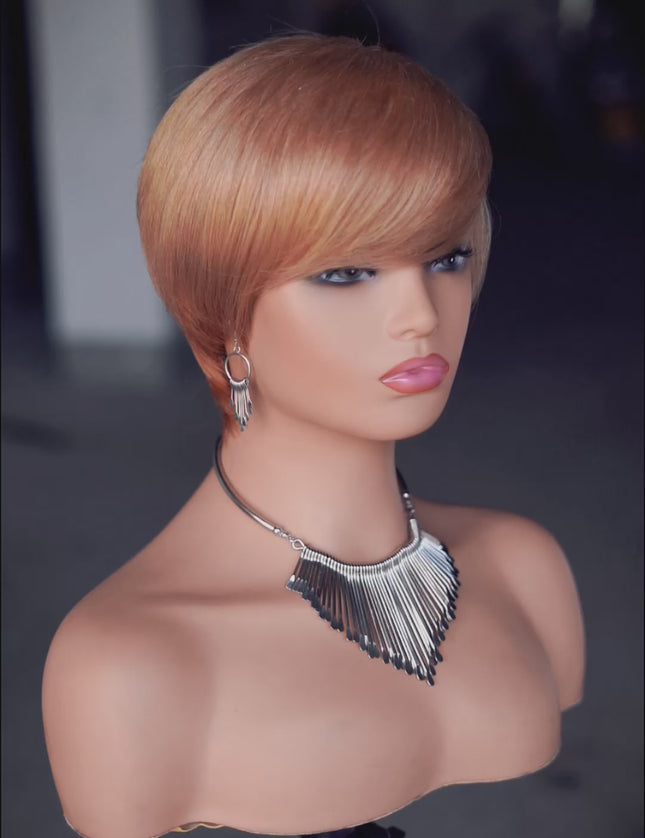 Machine made pixie cut wig--JK9182----#27/30-pay 1 get 2