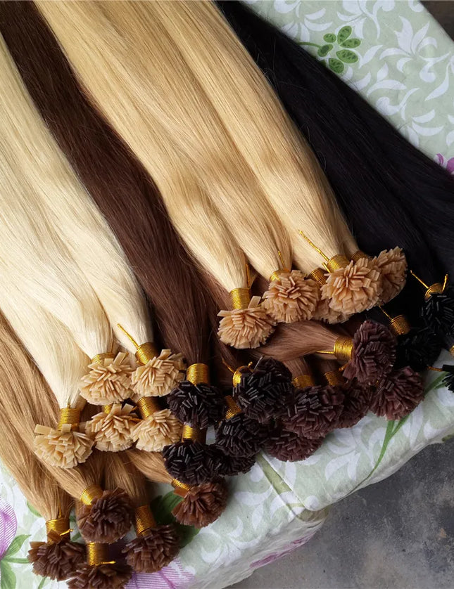 Flat tip hair extensions- 002