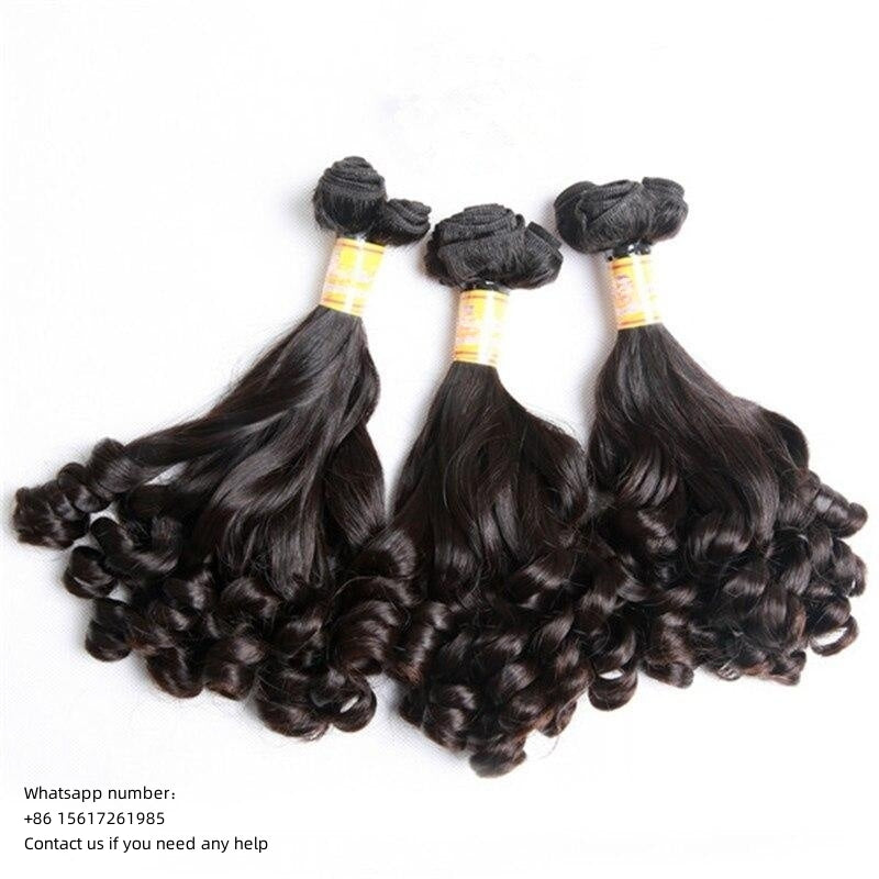 Funmi rose curl dark brown color Premium Donor Virgin Hair Bundle Double drown 1PC