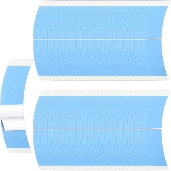Blue Double Sided Waterproof Lace Wigs Adhesive Tape Strips for Lace Front Wig Toupee