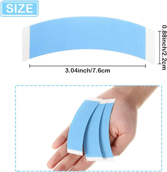 Blue Double Sided Waterproof Lace Wigs Adhesive Tape Strips for Lace Front Wig Toupee