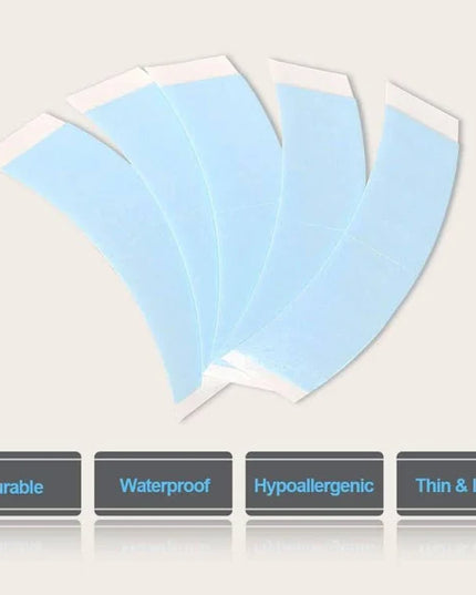 Blue Double Sided Waterproof Lace Wigs Adhesive Tape Strips for Lace Front Wig Toupee