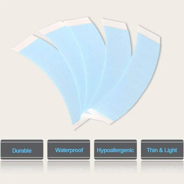 Blue Double Sided Waterproof Lace Wigs Adhesive Tape Strips for Lace Front Wig Toupee