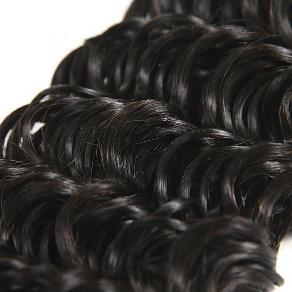 Deep Wave human Hair Weave 1pc 100% Human Hair Bundles natural black color