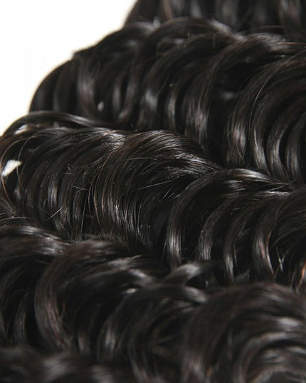 Deep Wave human Hair Weave 1pc 100% Human Hair Bundles natural black color