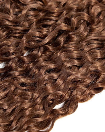 Auburn brown water wave Virgin human Hair bundles