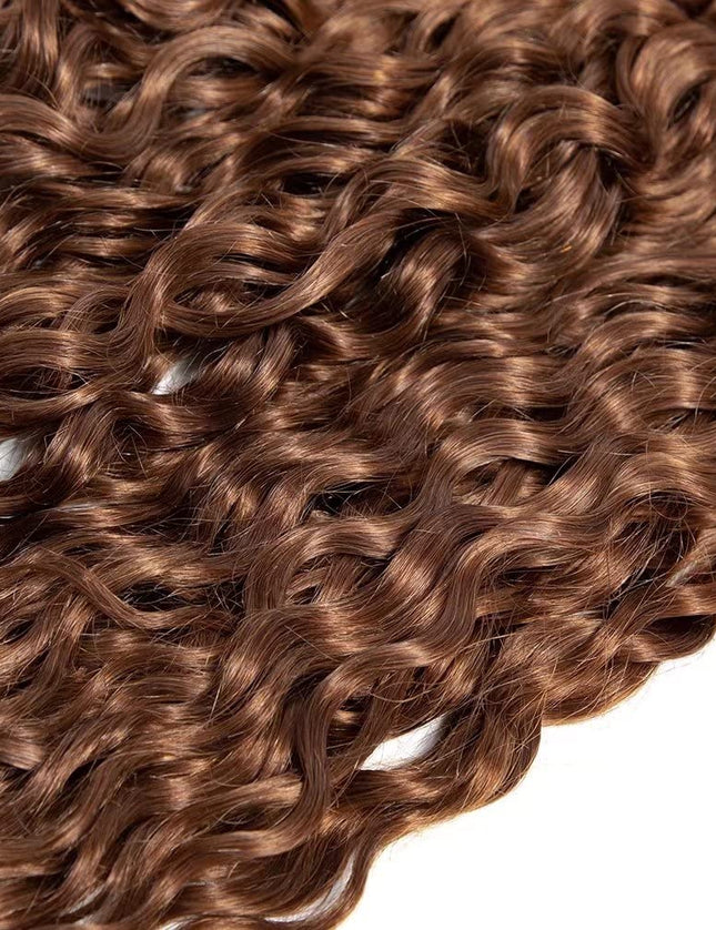 Auburn brown water wave Virgin human Hair bundles