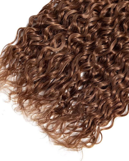 Auburn brown water wave Virgin human Hair bundles