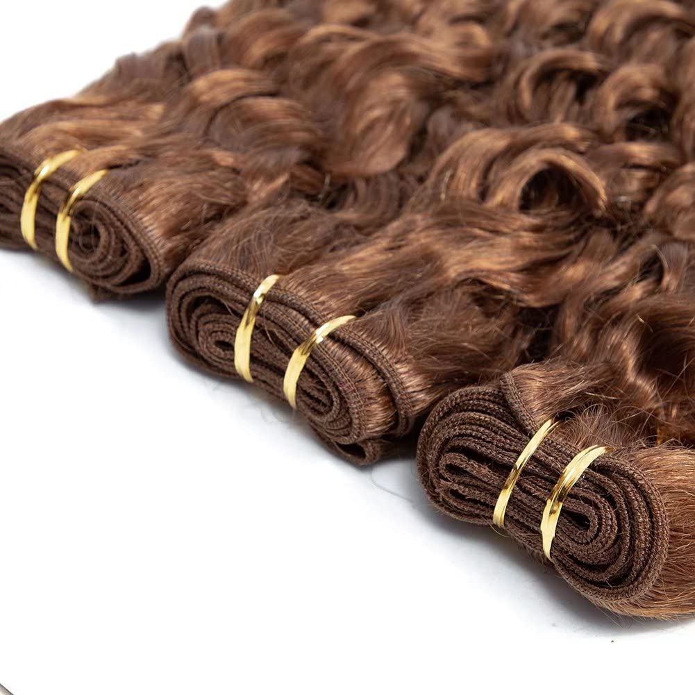 Auburn brown water wave Virgin human Hair bundles