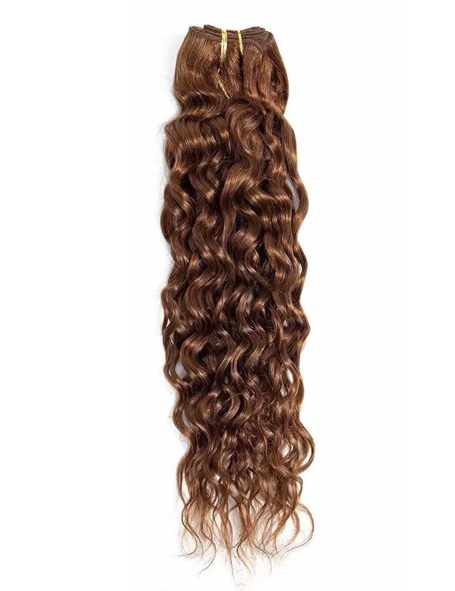 Auburn brown water wave Virgin human Hair bundles