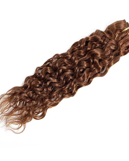 Auburn brown water wave Virgin human Hair bundles