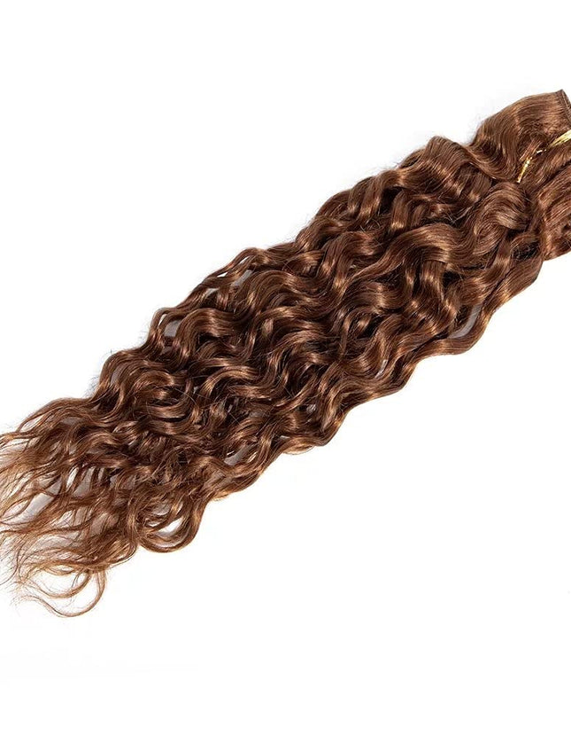 Auburn brown water wave Virgin human Hair bundles