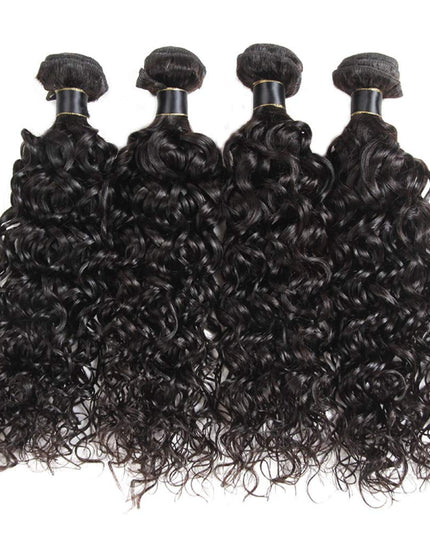 Water Wave natural black color 10A human hair Bundles 1pc