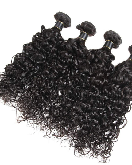 Water Wave natural black color 10A human hair Bundles 1pc