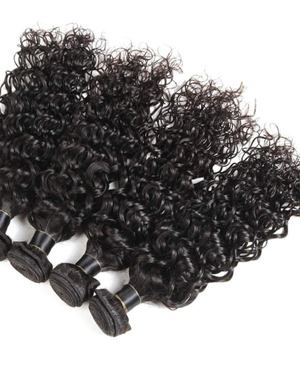Water Wave natural black color 10A human hair Bundles 1pc