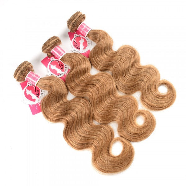 Honey blonde Body wave Virgin human Hair bundles 1 pc