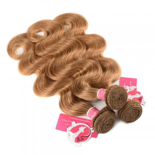 Honey blonde Body wave Virgin human Hair bundles 1 pc