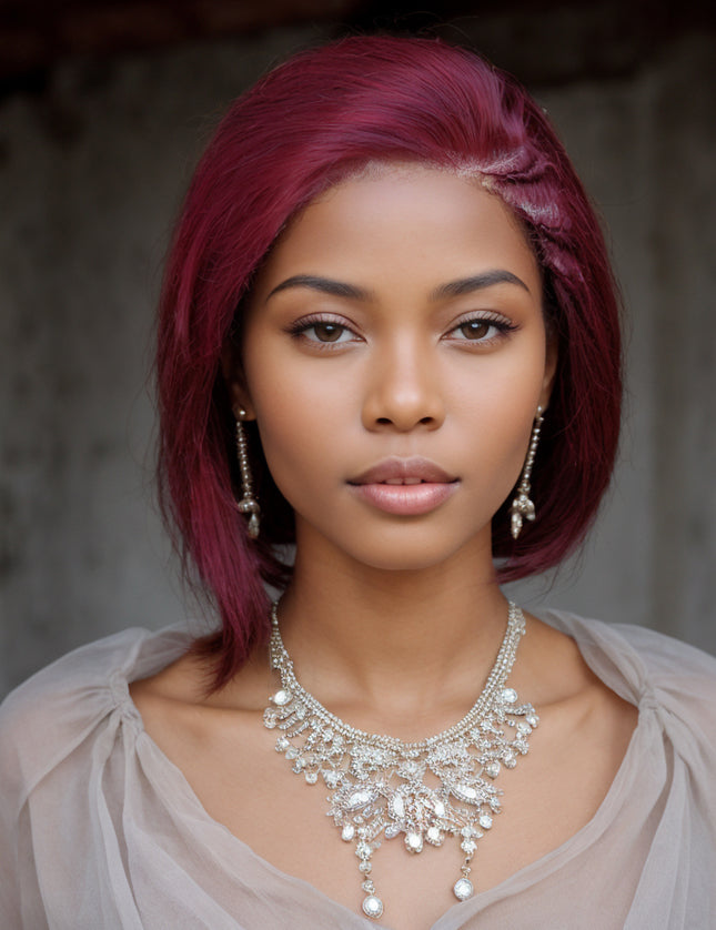 Pixie cut wig 13x4 Lace Frontal Wig---JK045----color #99